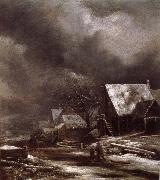 Village in Winter Jacob van Ruisdael